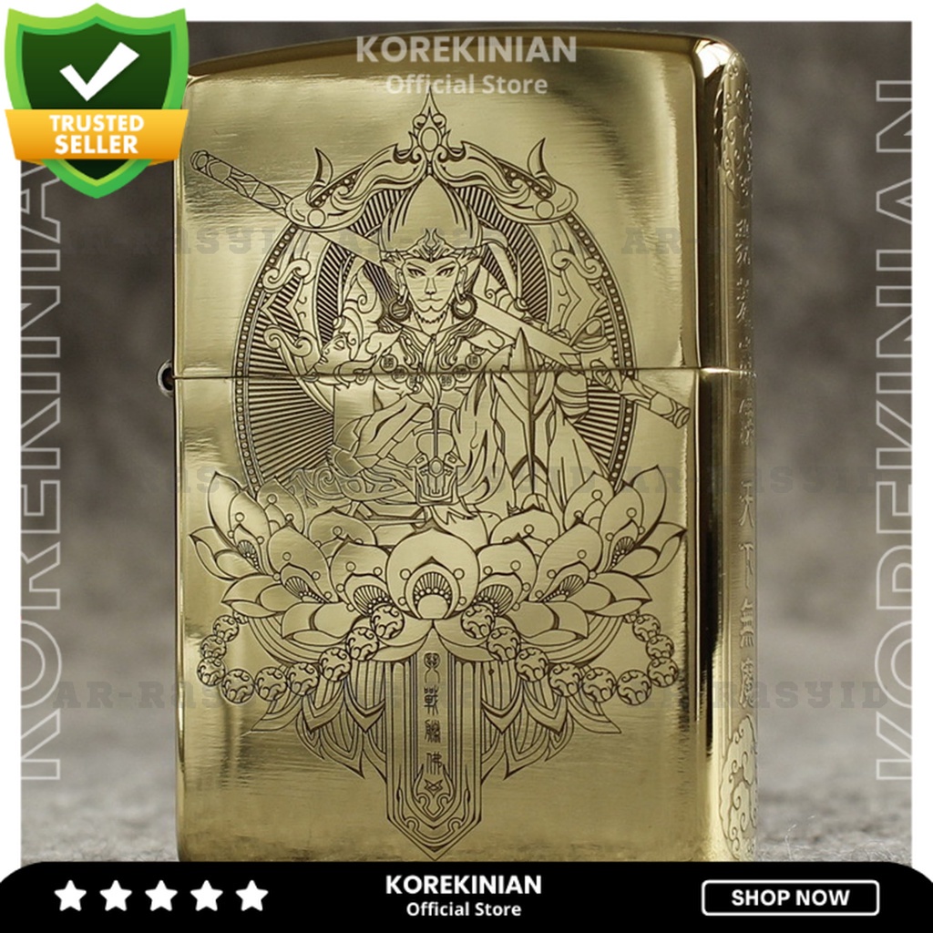 Korek Api Minyak Zp Gold Motif Kera Sakti Sun Wukong