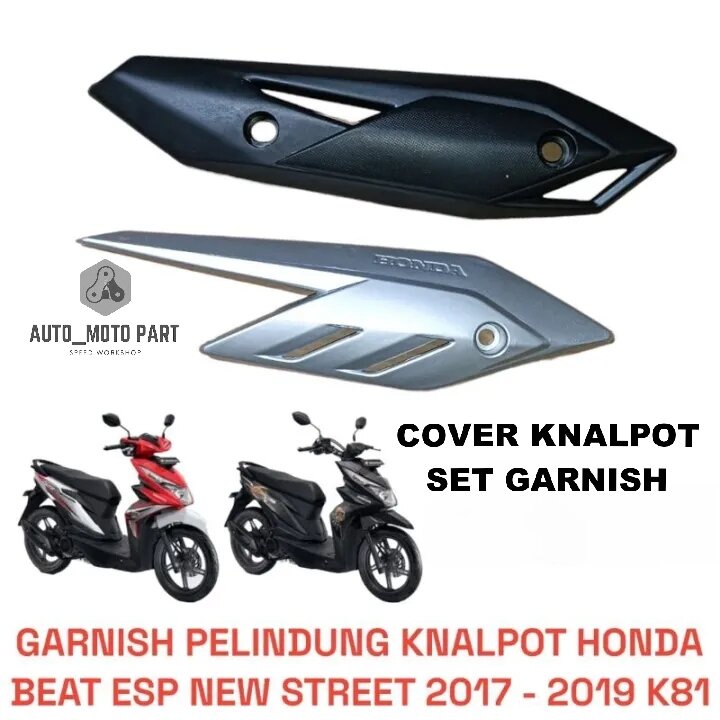 garnish cover tutup pelindung knalpot beat eco street 2017 - 2019 K81 best quality