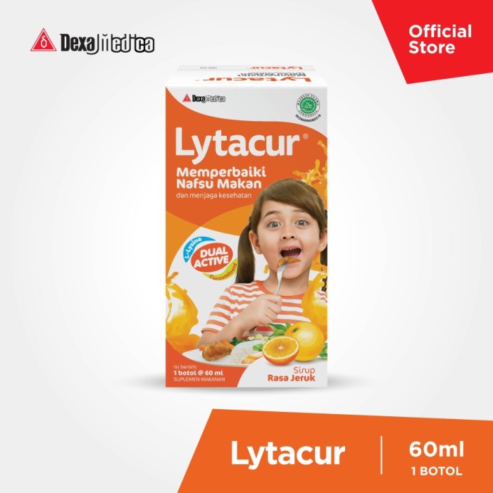 Lytacur Sirup Vitamin Penambah Nafsu Makan Anak Rasa Jeruk 60ml NF