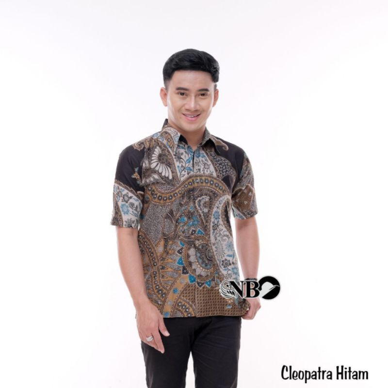Afkar Batik katun prima New Arival Batik Atasan Pria Kemeja Batik Lengan Pendek Katun