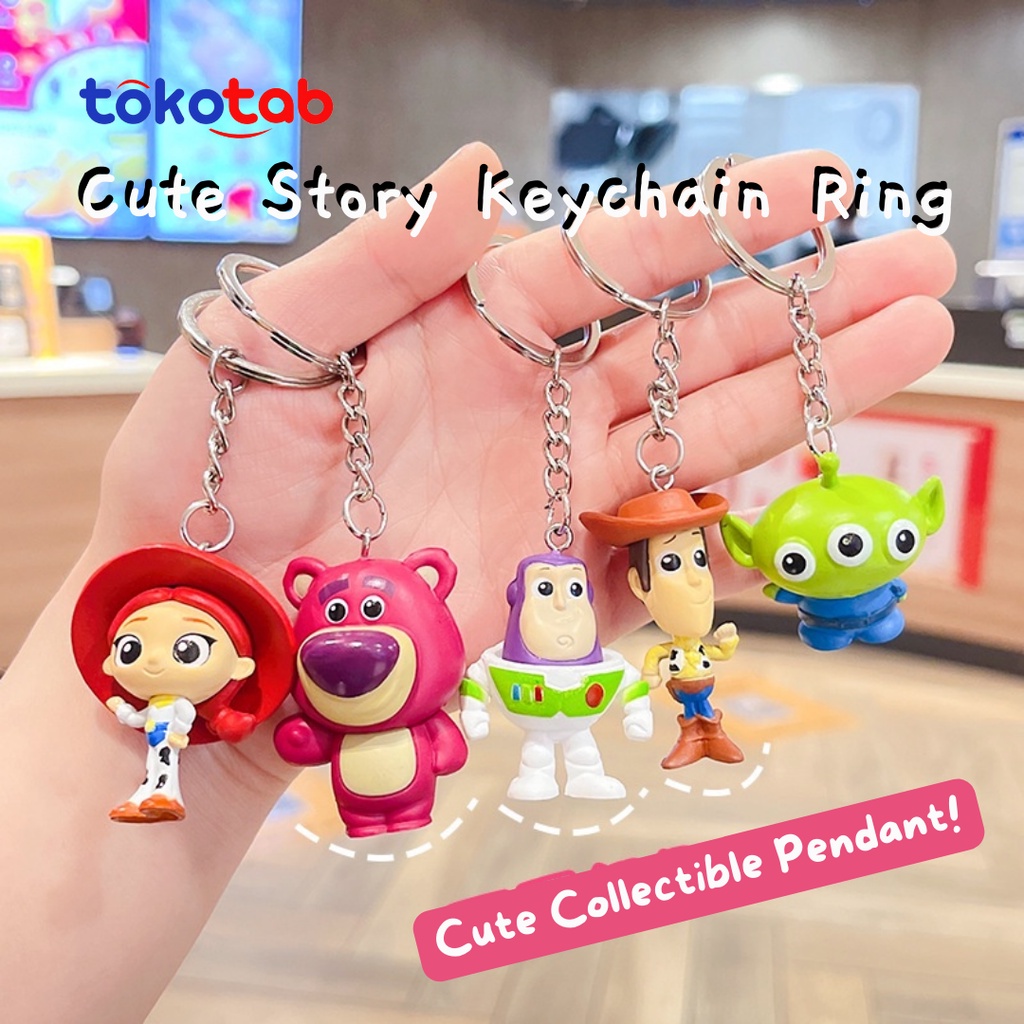 Tokotab - Gantungan Kunci Resin Toy Stori Key Chain Collection Gantungan Kunci Cowboy Woodi Jessi Ga