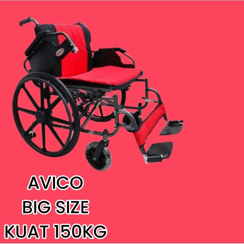 Kursi Roda Jumbo Kursi Roda Big Size Kursi Roda Bima Berat Pengguna Hingga 150 Kg