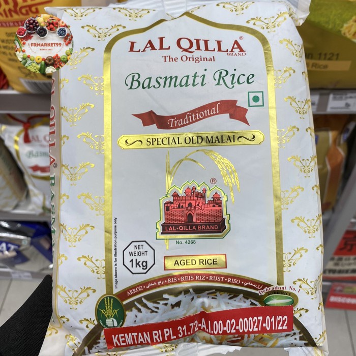 Lal Qilla Basmati Rice Original Special Old Malai | Beras Basmati 1 Kg