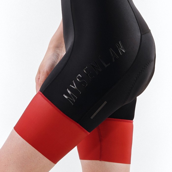 Celana Bib Mysenlan Infinite White Black Cycling Bib - XL, WOMEN