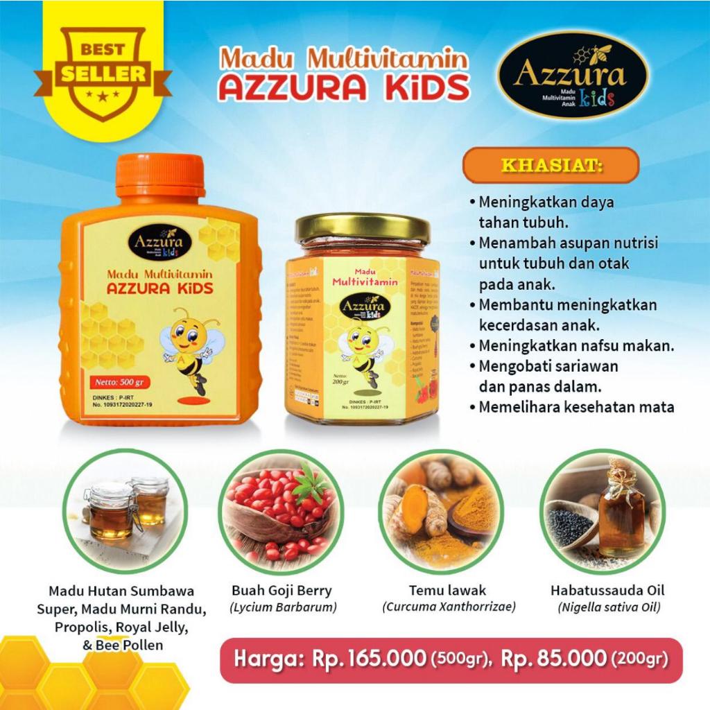 

Madu Azzura Kids - Madu Multivitamin Anak Sehat Cerdas - Meningkatkan Daya Tahan Tubuh dan Nafsu Makan Original 100%