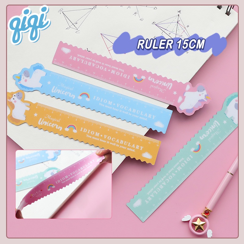 

Ruler/Penggaris lunak Unicorn 15cm/Penguasa lunak/Penguasa Lucu Anak -anak - Qiqi Treasure