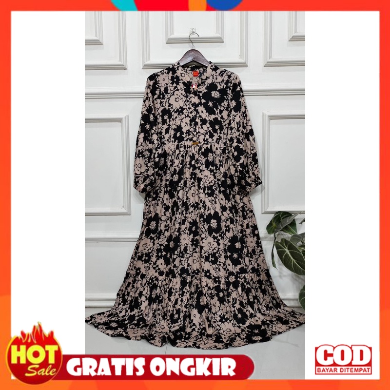 KAIN ADEM HALUS TEBAL / Gamis leopard standar jumbo/ gamis motif macan tutul