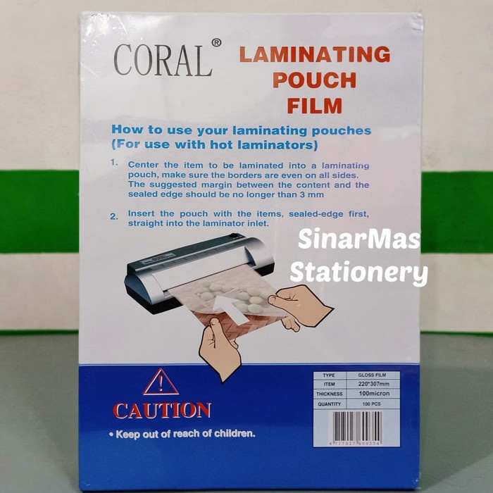 

CORAL plastik Laminating Film - Plastik Pres A4 100 micron