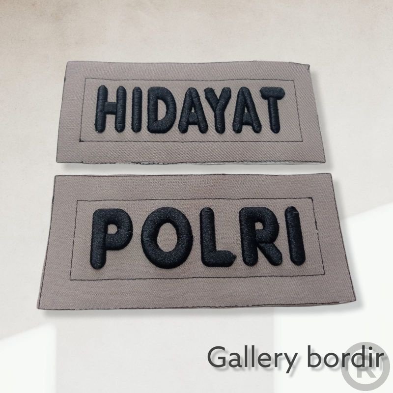 Bordir Bordir Bordir Nama Polri D Bordir Nama Custom Nama Dadabisa pesan satuan
