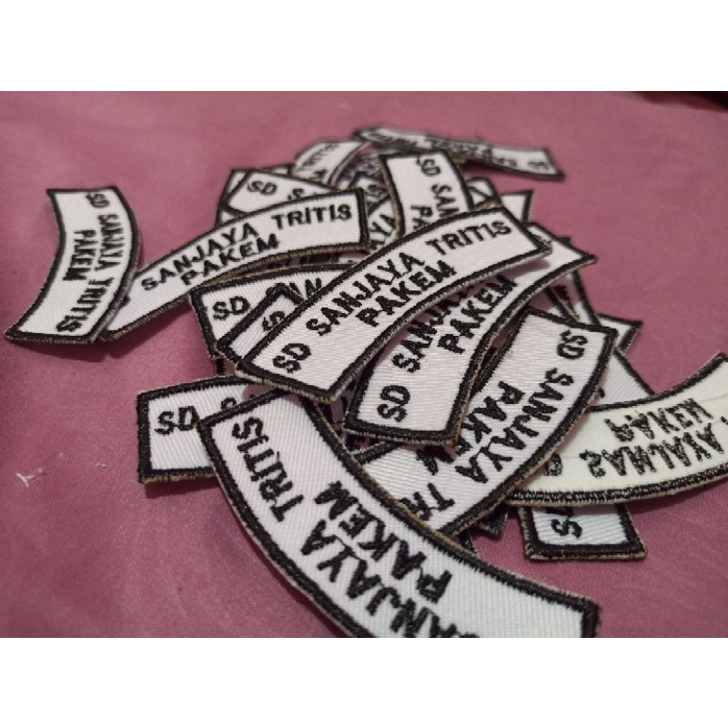 Bordir Bordir Badge Lokasi Sekolah Bisa Satuanbisa pesan satuan