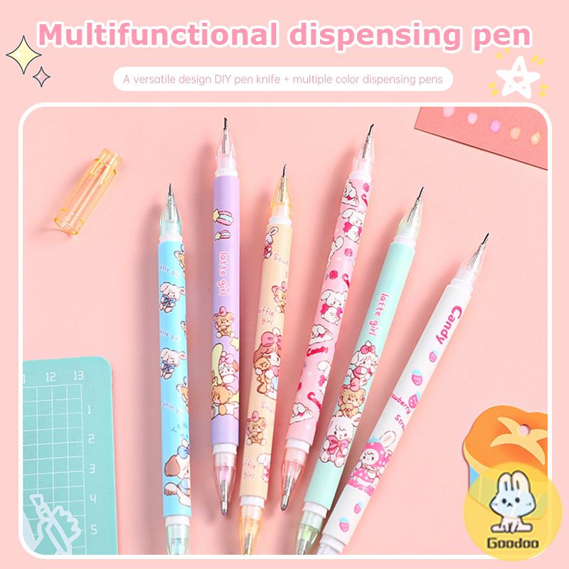 

pisau pena multifungsi colorful kartun untuk alat tulis-GOO