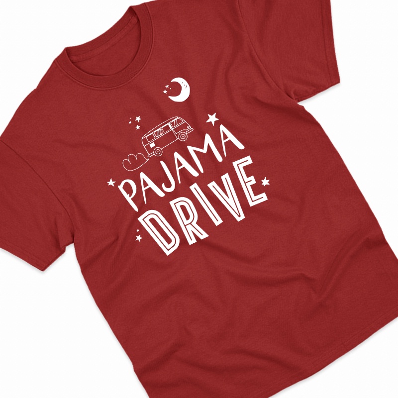 Blusafe - Kaos Pajama Drive JKT48 - 20s Cotton Combed - Kaos Unisex Pria Wanita