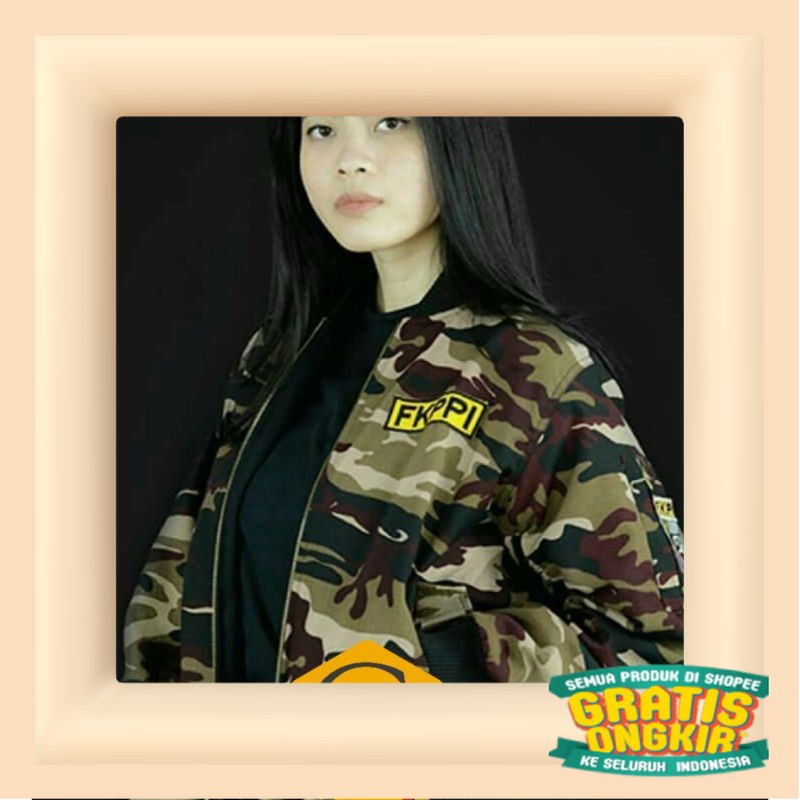 JAKET BOMBER FKPPI LORENG  - JAKET LORENG BOMBER FKPPI - JAKET FKPPI BOMBER LORENG/ Black tosca 2 3 