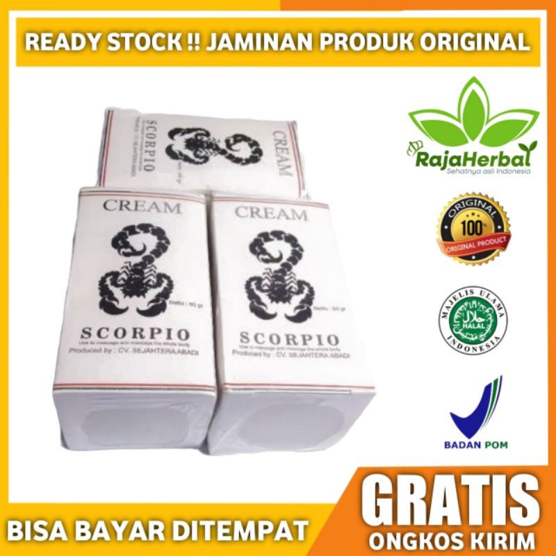 Cream Scorpio Asli Original Obat Kuat Oles Khusus Pria