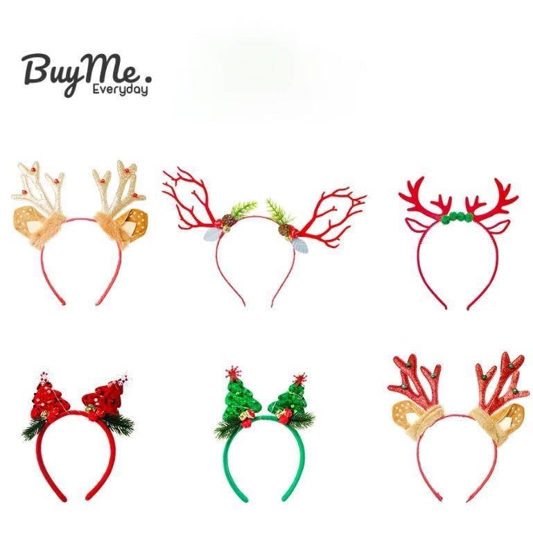 YAYANG Bando Natal -  Kepala Tanduk Hiasan Kepala Pohon Natal - NAN