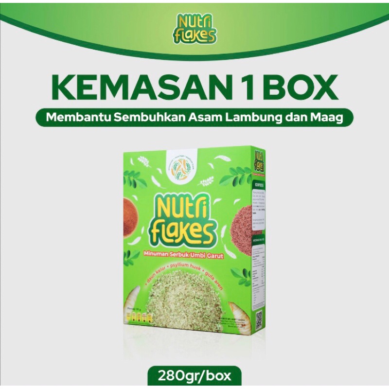 

ORIGINAL Nutriflakes - Solusi Tepat Atasi Asam Lambung & Maag Tanpa Operasi Lancarkan Saluran Pencernaan 280gr Original