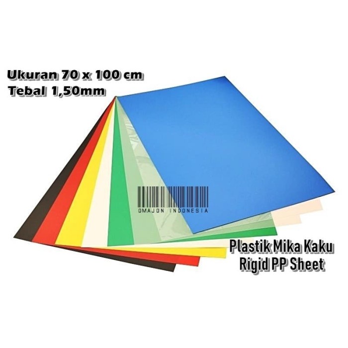 

Plastik Mika Kaku PP Cover Agenda 70 x 100 cm Tebal 1.50mm - 1mm, Transparan Doff