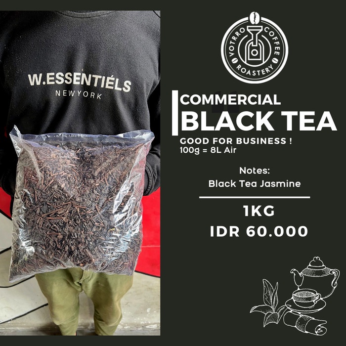 

Ready Commercial Black Tea Jasmine // Teh Assamica Black Tea - 1kg - 1 kg