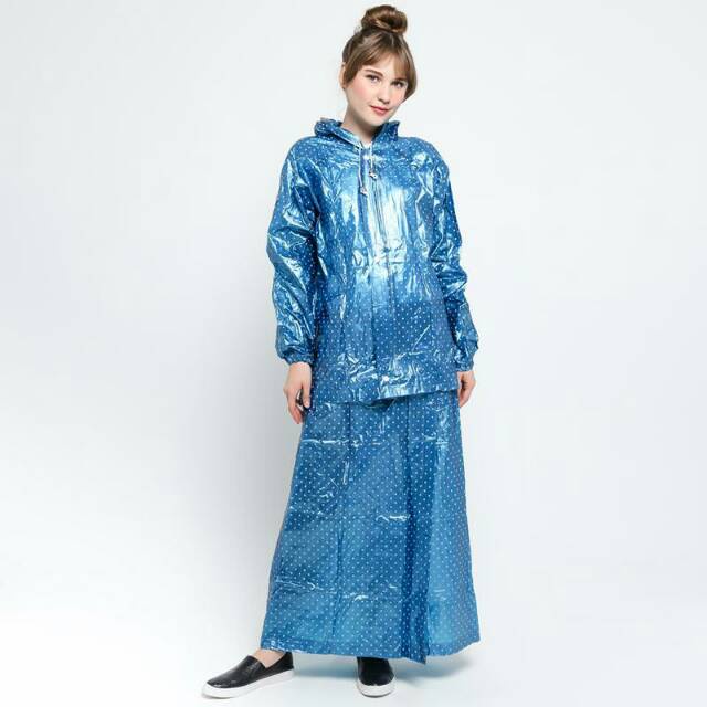 Plevia rok pop polkadot 870 / jas hujan plevia polkadot rok / jas hujan rok polkadot wanita