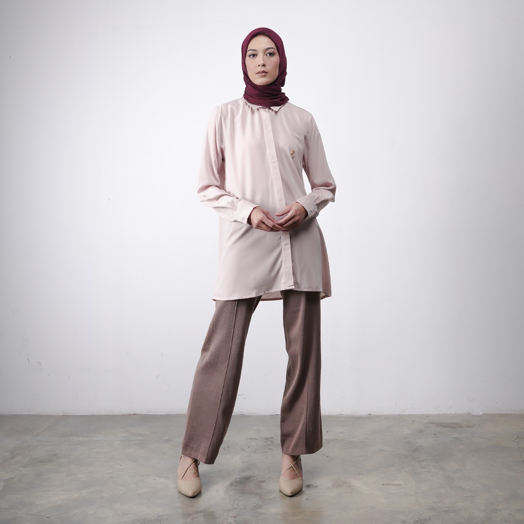 Jenna and Kaia - Kanya Top Beige - Kemeja Wanita