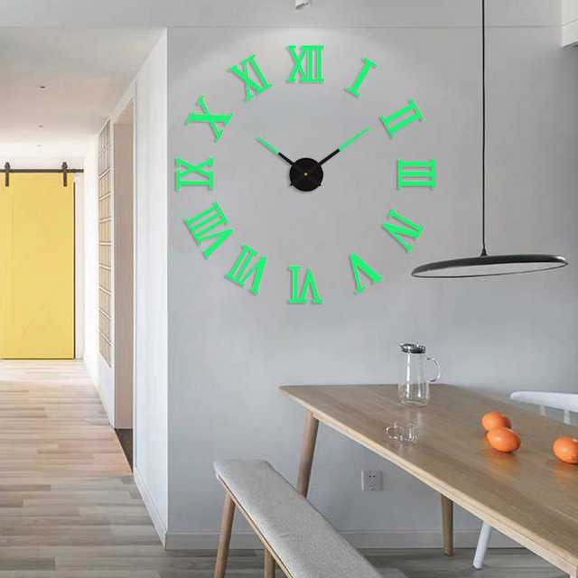 ‼️COD‼️ LCKMNOFCLSTR  Jam Dinding Besar DIY Giant Clock Glow in The Dark 80-130cm - DIY-106 ‼️COD‼️