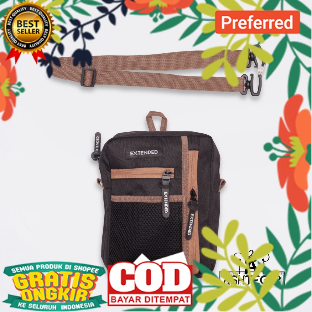 Tas Selempang Slingbag Pria Wanita Pouch Casual Trendy Distro Sling Bag Shoulder Clutch Bahu Hp Kore