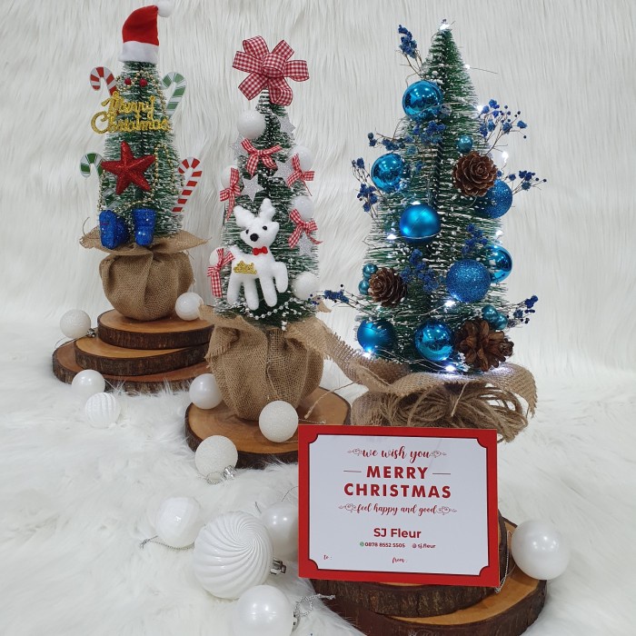

Dekorasi natal christmas hiasan meja murah pohon kecil - Rusa pth...