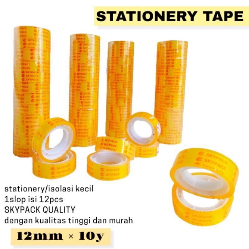 

Lakban Isolasi Bening Mini Selotip Kecil Hoki Tape 888 12x10 12 mm x 10 y