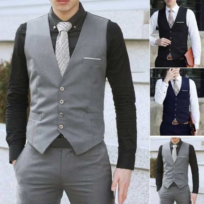 RZN BUSANA- JAS ROMPI PRIA MODERN/ROMPI NIKAH/ROMPI KANTOR/VEST PRIA ROMPI FORMAL