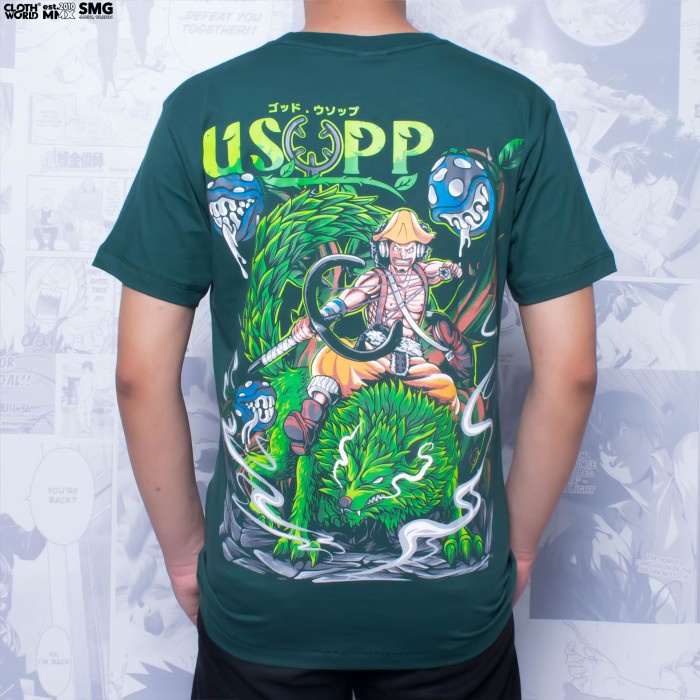 MURAH-  CLOWOR Usopp The King of Sniper One Piece Anime Kaos T-shirt - S- 1.2.23