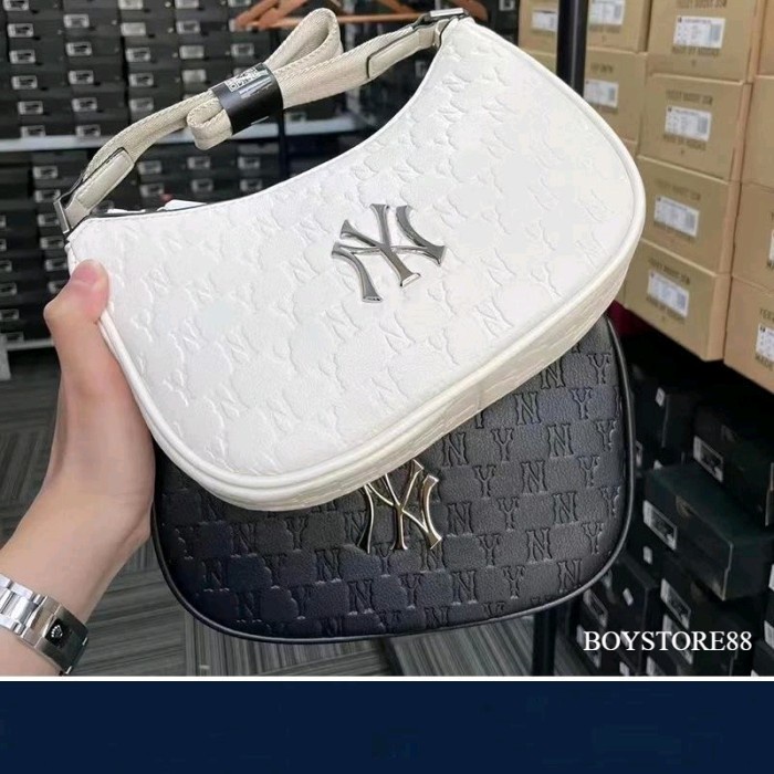 TAS MLB BAG WOMENS MONOGRAM EMBO HOBO BAG NY AUTHENTIC