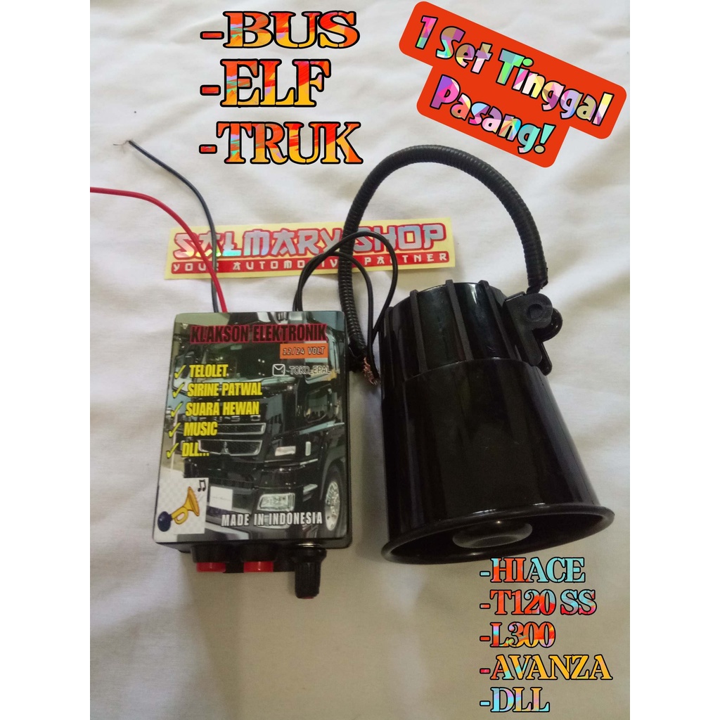 RO Klakson Telolet Basuri 24 Volt 24v 12 Volt 12v Bis Bus Truk Canter ELF Klakson Toa Elektrik