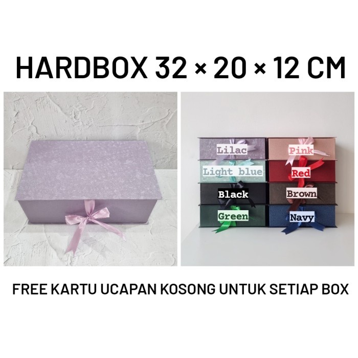

GIFT BOX 32x20x12 / KOTAK KADO / BOX HAMPERS / KOTAK SESERAHAN - BLACK