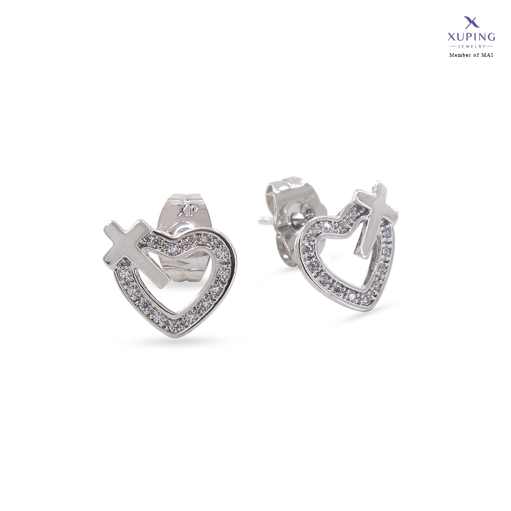 Xuping Anting Stud Kasual Mata Love Motif Salib Cantik 0152230132