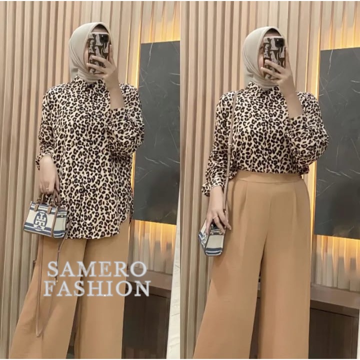 LEOPARD SET RAYON PREMIUM WANITA LD 110 CM - SETELAN KATUN RAYON / MACAN ONE SET WANITA / HARGA GROS