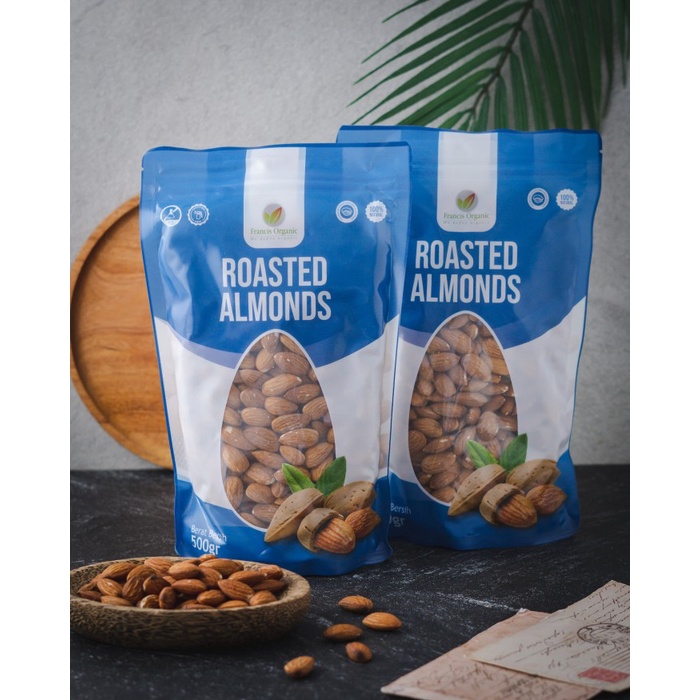 

[PROMO] Roasted Almond / Almond Panggang 500gram ( Francis Organic ) Tawar