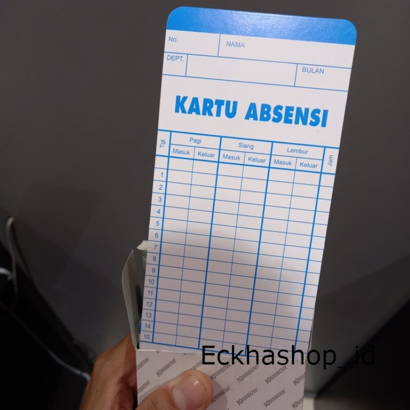 

Krisbow Set kartu absen / set kartu absensi 100pcs