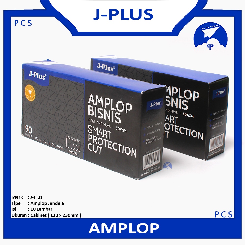 

J-Plus - Amplop Putih Jendela No.90 80gsm - 10 Pcs