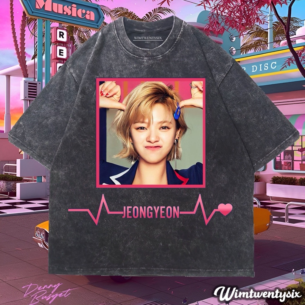 Wimtwentysix “twice jeongyeon signal” kaos oversized washing | vintage tee