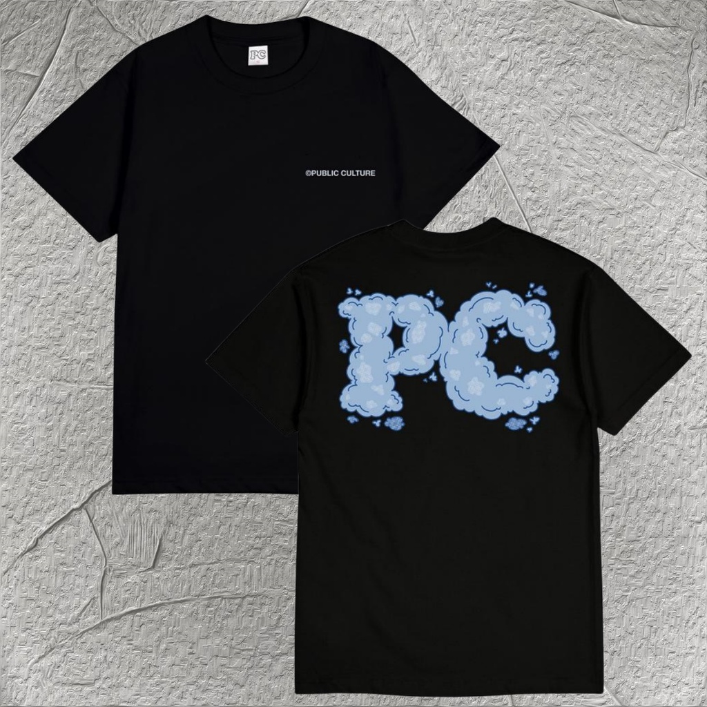 【HOT】 Public Culture - Cloud Tee - Black Fashion T-Shirt