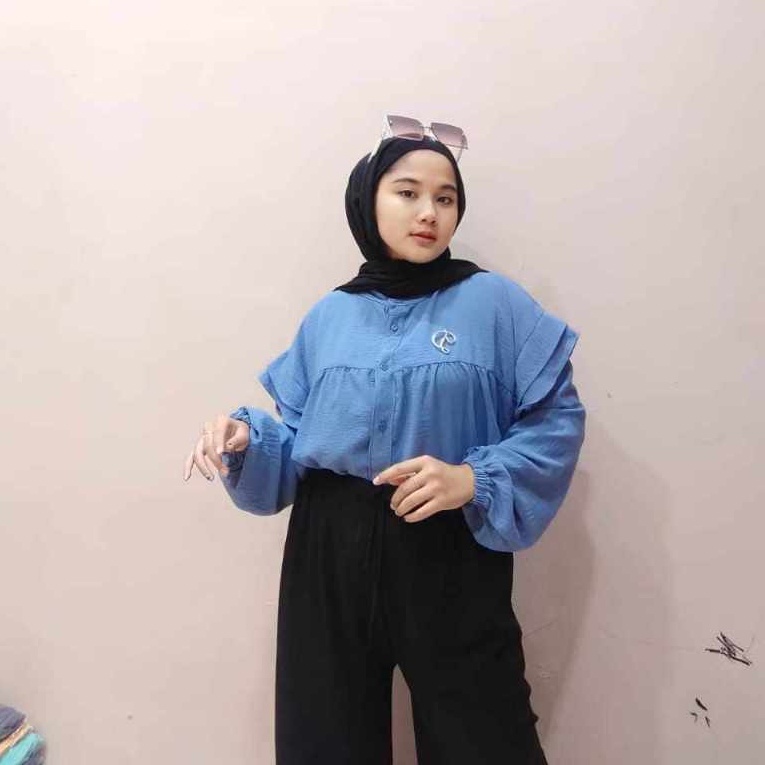 Atasan Wanita Lyodra / Kemeja Wanita / Blouse Wanita / Kemeja Blouse Crinkle // Atasan Wanita Lyodra