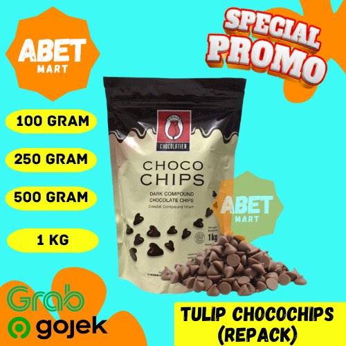 

Tulip Choco Chips 100 250 500 Gr 1 Kg - Coklat Chocochips 500gr 250gr