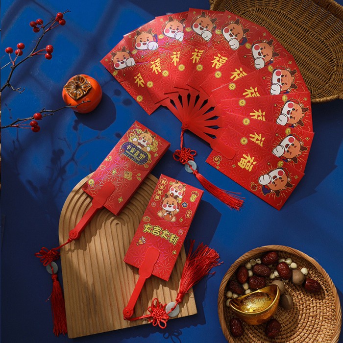 

NEW Angpao Kipas Barongsai set 10- Angpao Tebal Naga Kipas Angpau Sincia Ampau Barongsai Dragon Year 2024 Ornamen Imlek Hiasan Hari Raya Sincia Dekorasi Murah Grosir