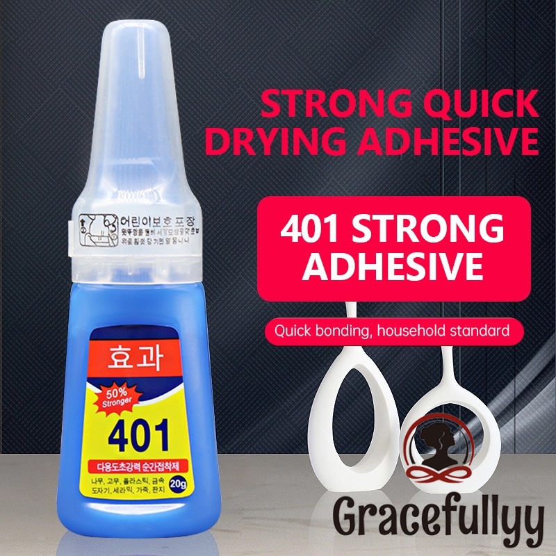 

[COD]Lem Vanes/ Lem 401 Bulaien 20ml / Super Glue Lem Cair Instant Korea Murah/ Nail Glue / Lem Kuku Kuat 401-GY