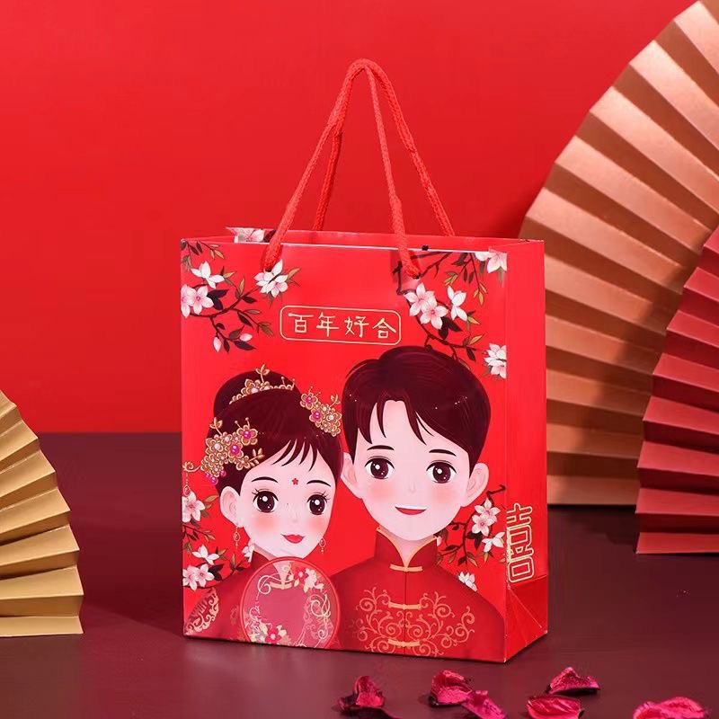 

(YUMI) Paperbag handuk wedding teapai goodie bag sangjit paper bag phang teh (Yumiolshopinter)