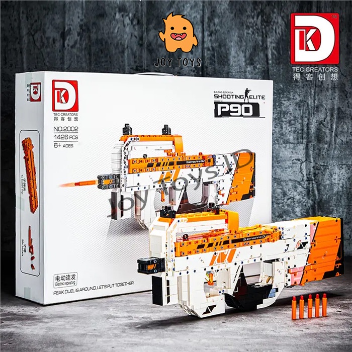 Mainan Brick DK Belgian P90 Submachine Asiimov Counter Strike Gun