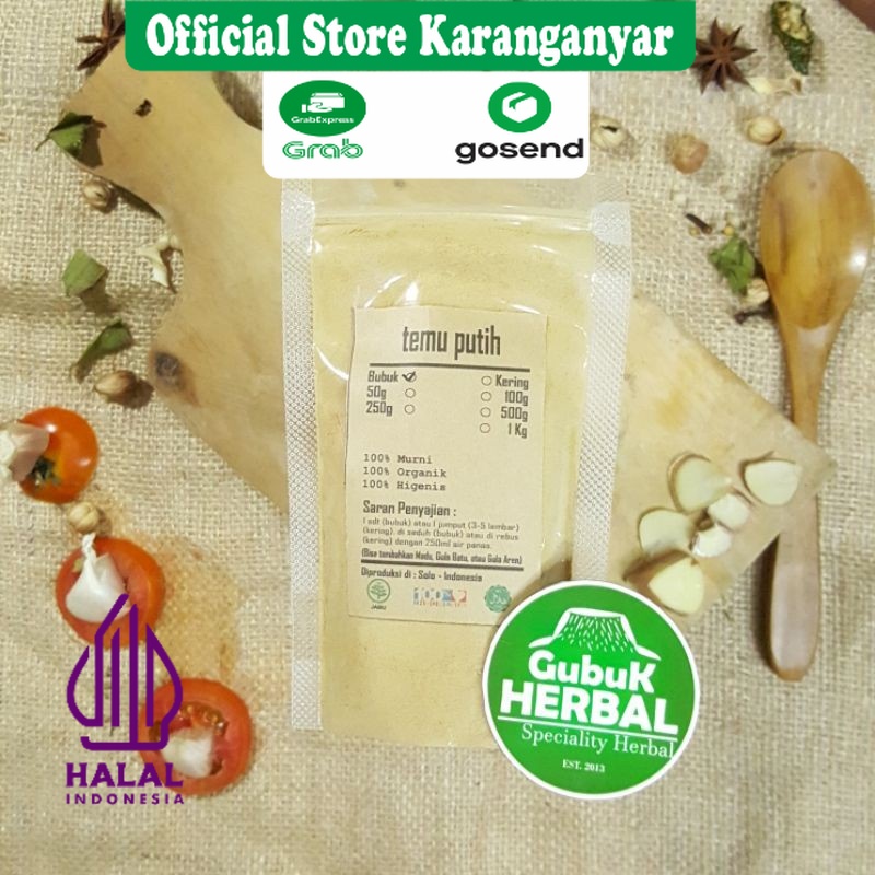 

TEMU PUTIH BUBUK 100 GRAM / Curcuma Zedoaria / BUBUK HALUS / MURNI TANPA CAMPURAN