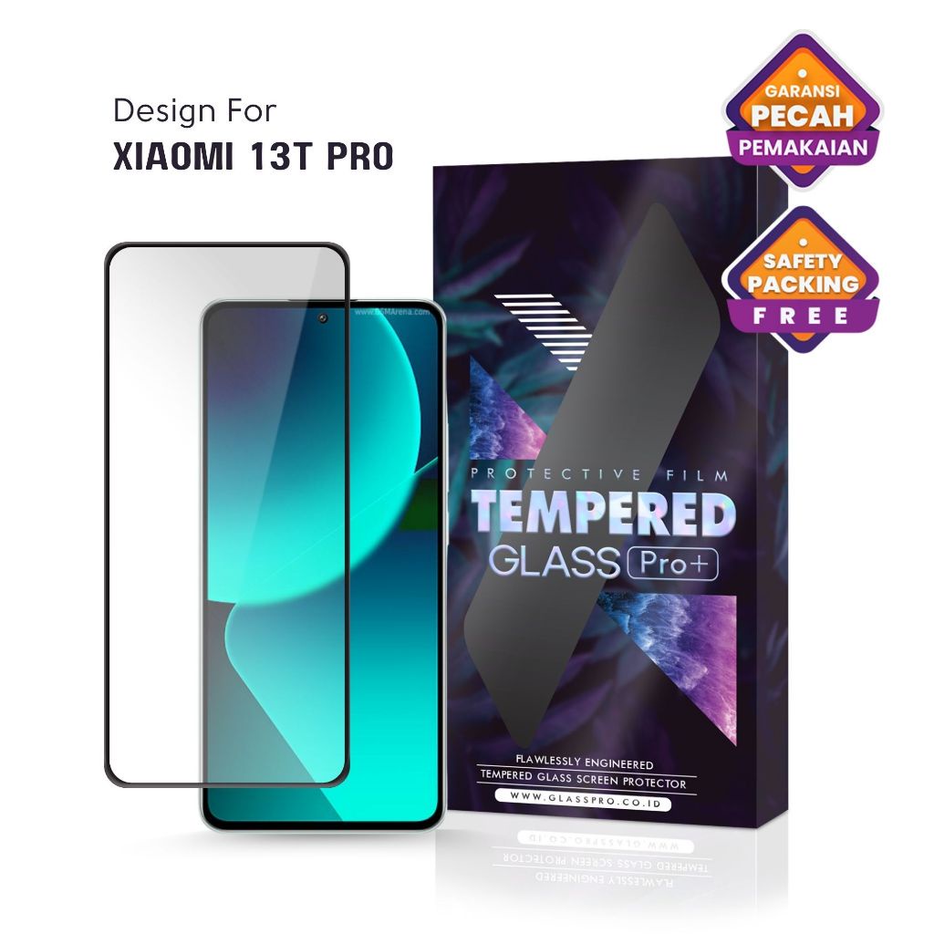 Premium Tempered Glass Xiaomi 13T Pro Full Cover - Anti Gores Kaca Screen Protector Screen Guard Not