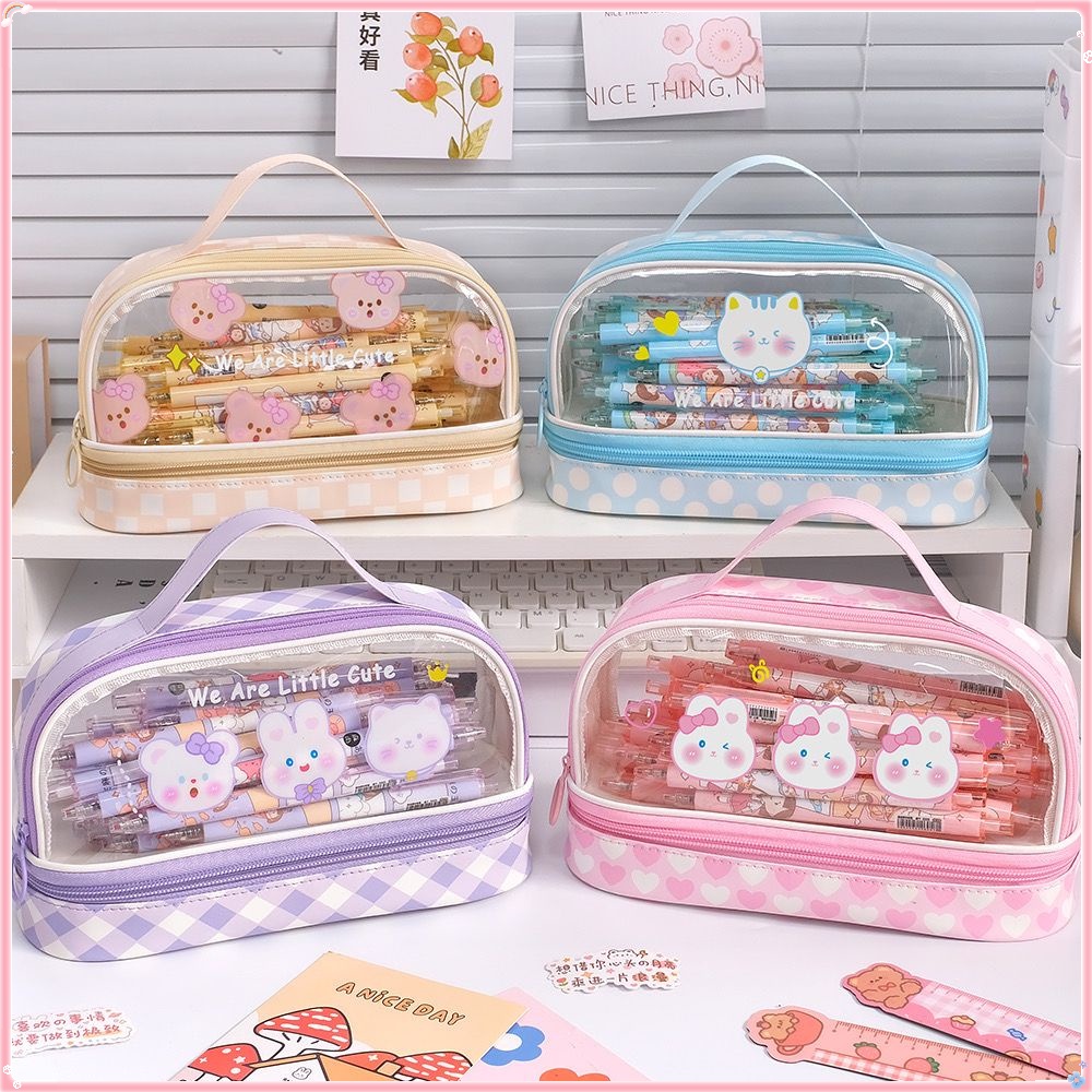 

Pvc Tempat Pensil Transparan Pensil Case Pencil Case Character Tempat Pensil Anak Transparan