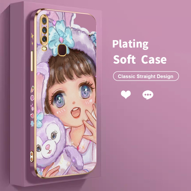 Golden Plated Casing Case For Vivo Y12 Y12s Case For Vivo Y12i Y12a vivi Case For VivoY12 Case For V